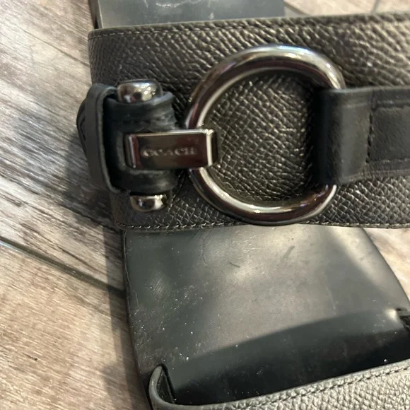 Coach Black Leather Slide‎ Sandals - Picture 3 of 8